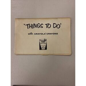 Crayola Binney Smith‎ 1962 Vintage Activity Book Things To Do Crayon Booklet